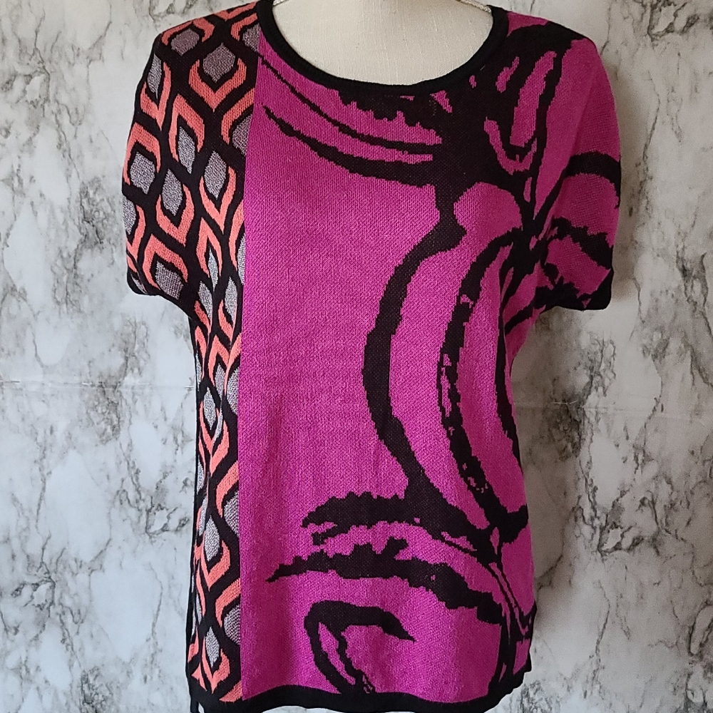 Worthington printed sweater size medium